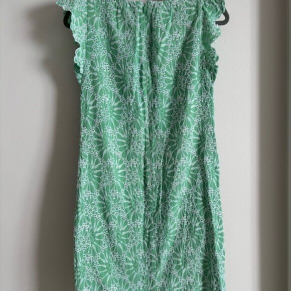 LOFT Eyelet Flutter Sleeve Shift Dress size 0 - Picture 4 of 7